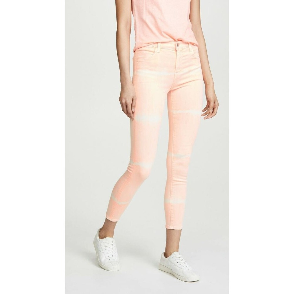 J Brand Alana High Rise Crop Skinny Jeans Coronal Shockwave Pink JB000908 Sz 25